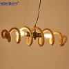 NEWDAYS brand cross-border new products: led retro industrial style hemp rope chandelier, iron art cover bar table lamp, energy-saving high-brightness decorative lighting atmosphere lamp, small chandelier lamp, lighting art lamp, Nordic style Specification image